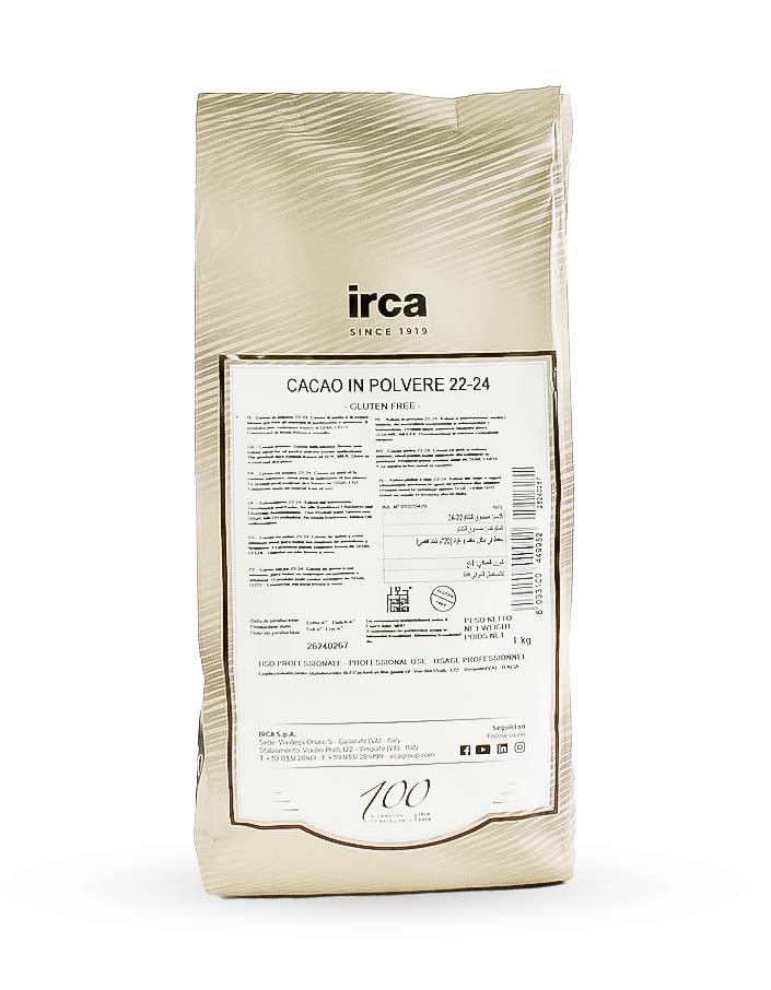 Какао алкализованный 22-24%  IRCA (1кг)