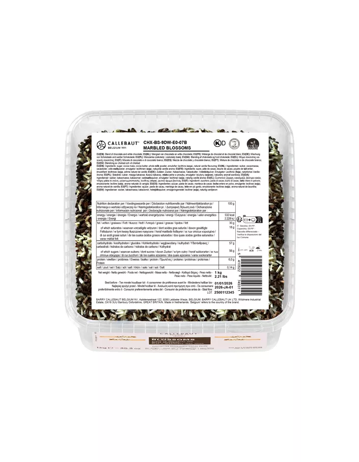 Шоколадные завитки Blossoms White & Dark Callebaut (1 кг)