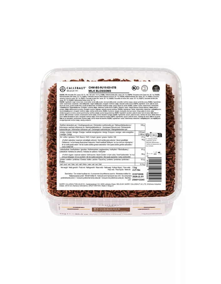Шоколадные завитки Blossoms Milk Callebaut (1 кг)