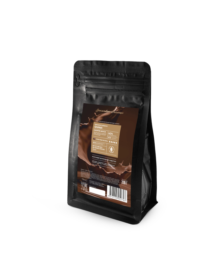 Шоколад молочный Ghana Signature Collection 40% Callebaut (0,2 кг)