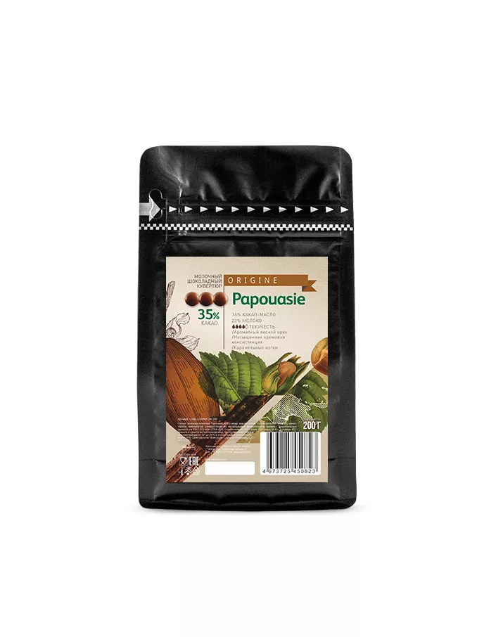 Шоколад молочный Papouasie 35% Cacao Barry (0,2 кг)