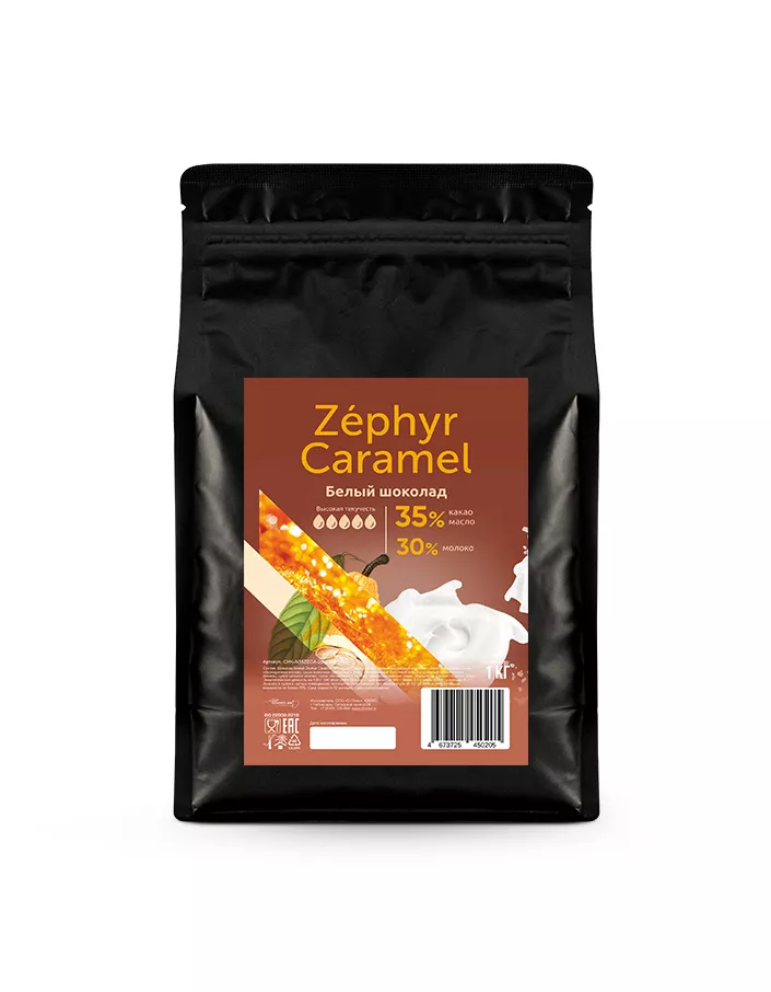 Шоколад белый Zephyr Caramel 35% Cacao Barry (1 кг)