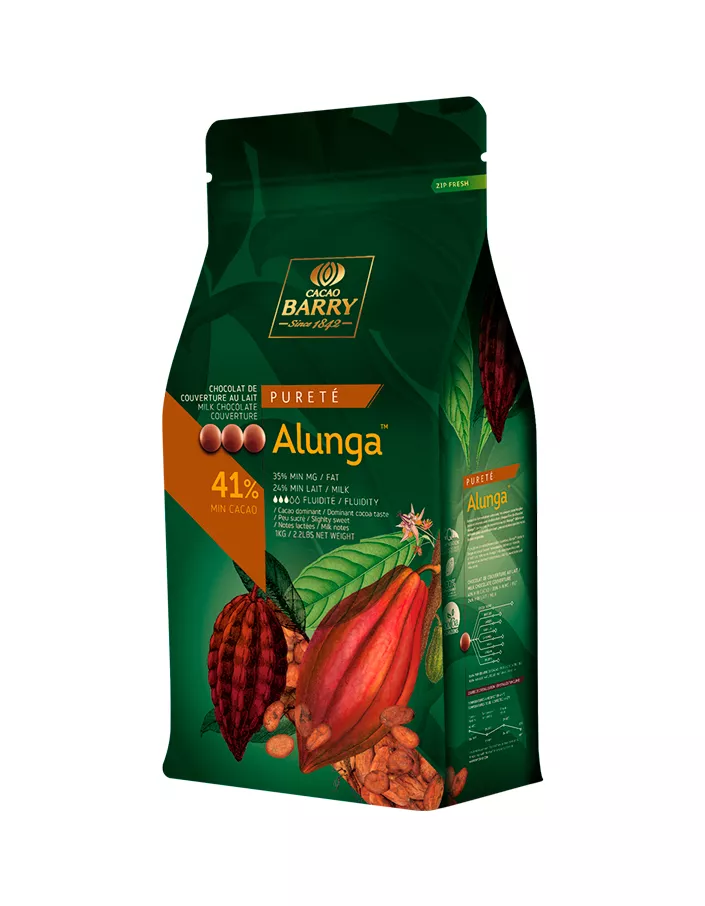 Шоколад молочный Alunga 41% Cacao Barry (1 кг)