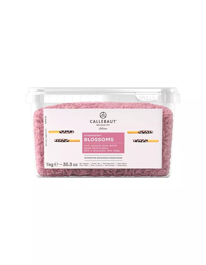Шоколадные завитки Blossoms Strawberry Callebaut (1 кг)