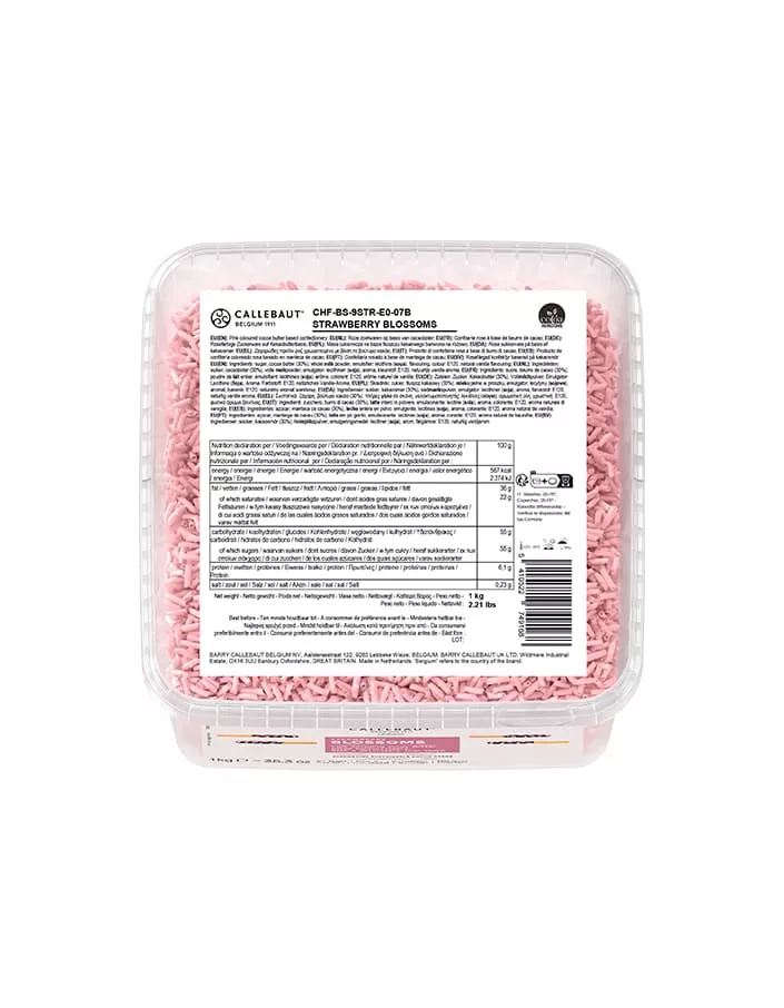 Шоколадные завитки Blossoms Strawberry Callebaut (1 кг)