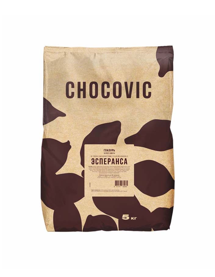 Глазурь белая для покрытий Chocovic ЭСПЕРАНСА (5 кг)
