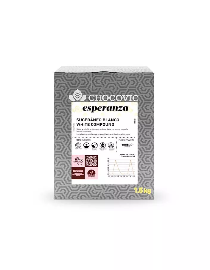 Глазурь белая для покрытий Chocovic Esperanza (1,5 кг)