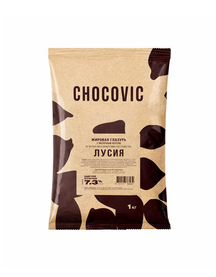 Глазурь молочная жировая Chocovic Лусия (1 кг)