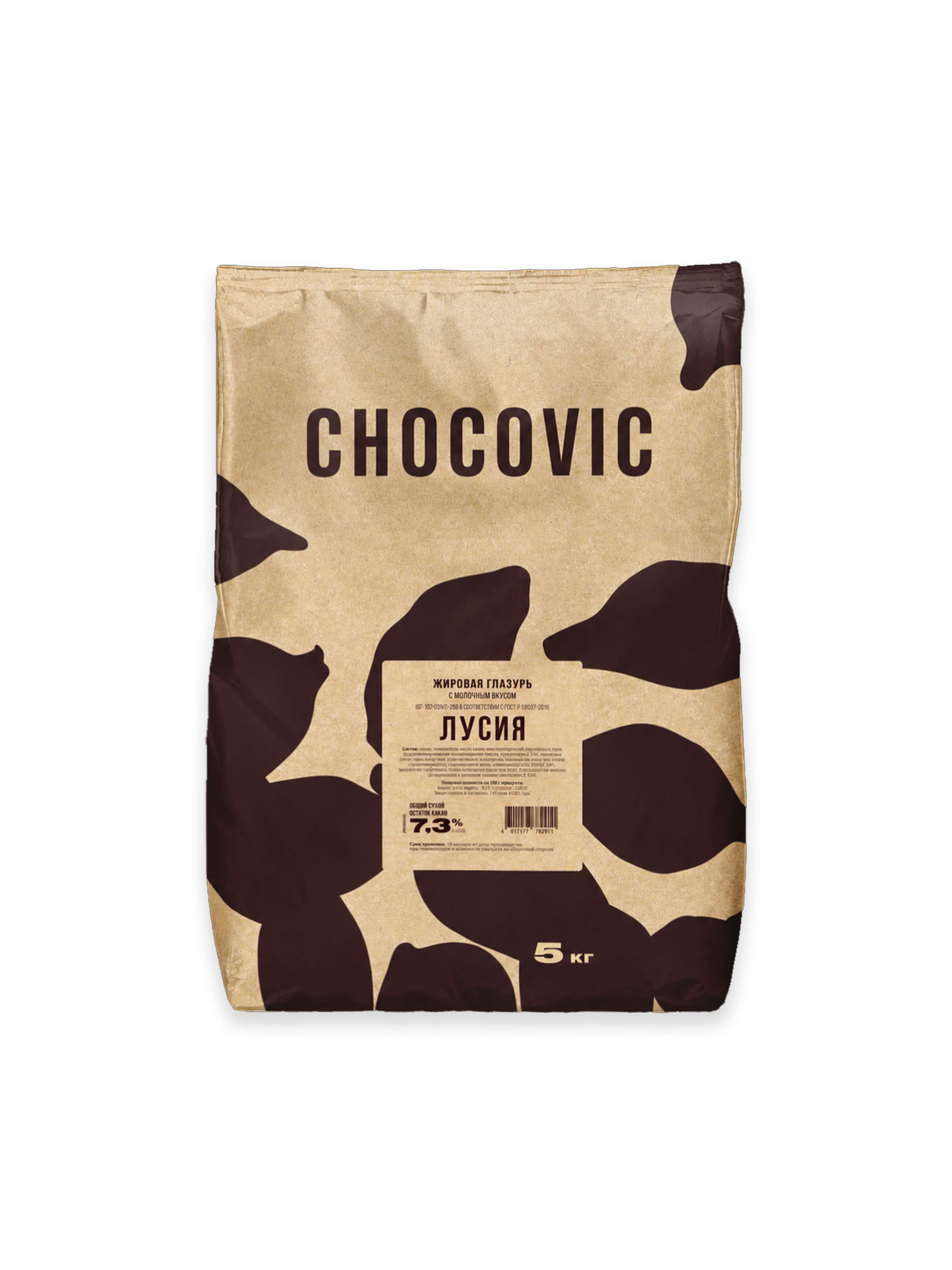 Глазурь молочная жировая Chocovic Лусия (5 кг)