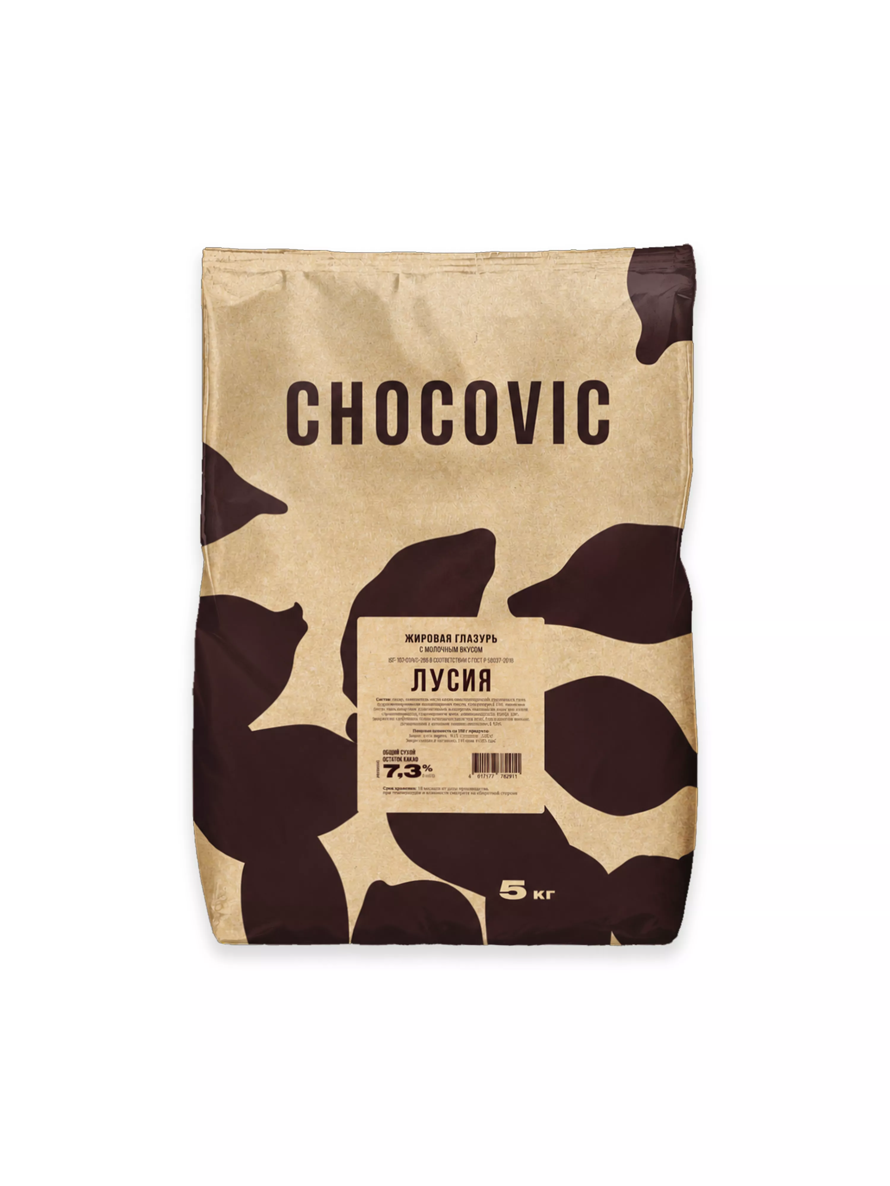 Глазурь молочная жировая Chocovic Лусия (5 кг)