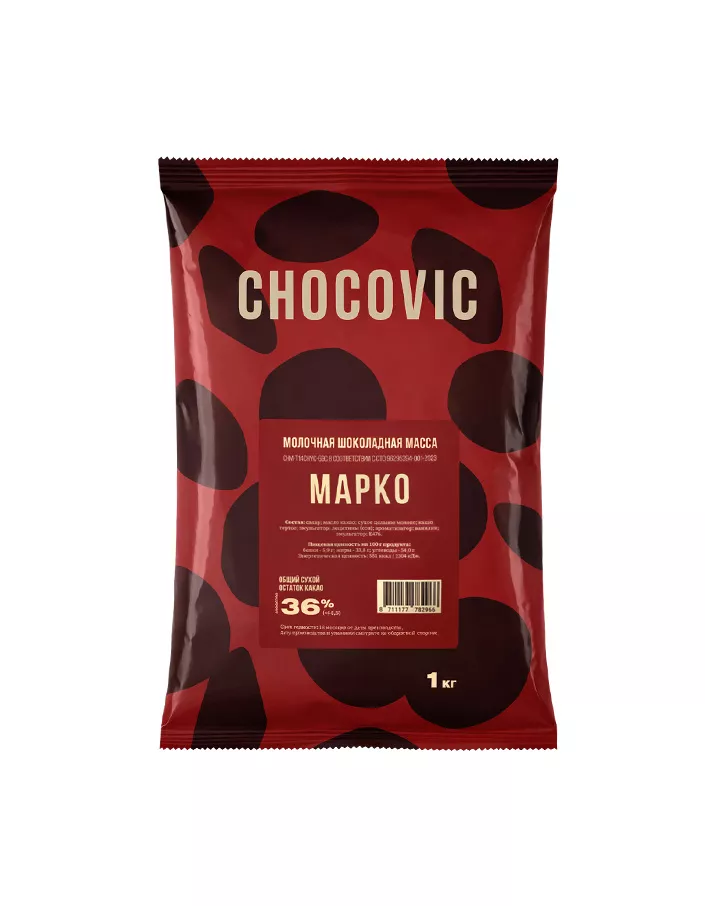 Шоколад молочный Chocovic 36% МАРКО 1 кг