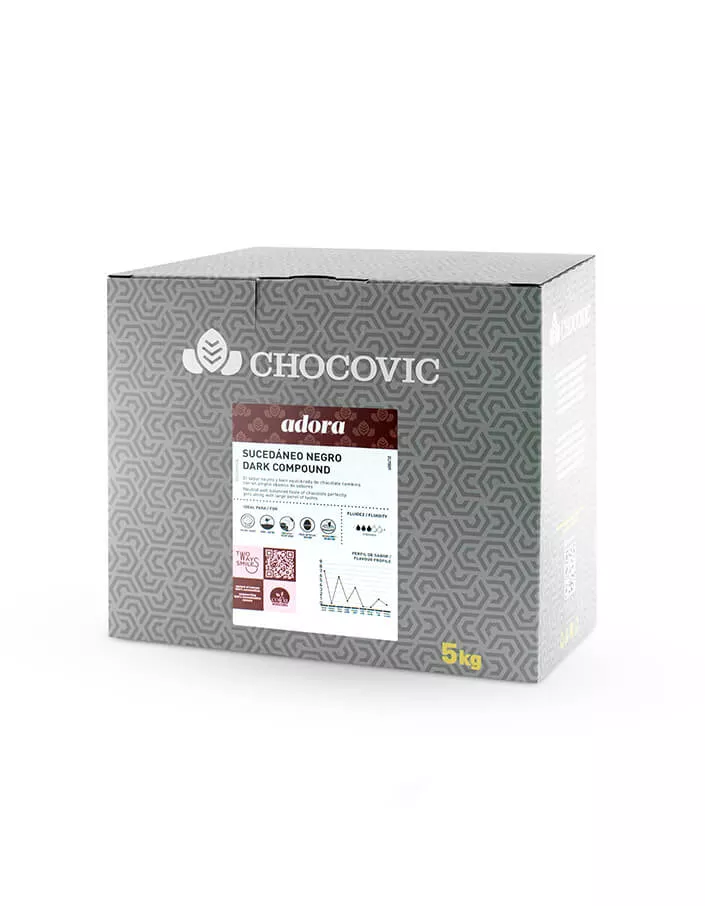 Глазурь темная лауриновая для покрытий Chocovic Adora (5 кг)