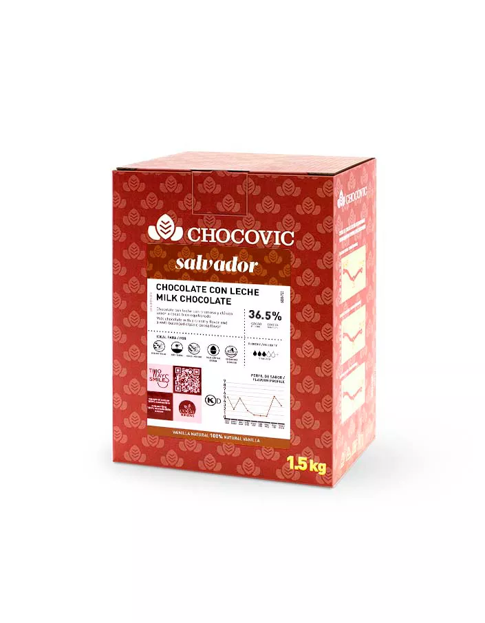 Шоколад молочный Chocovic Salvador 36,5% (1,5 кг)