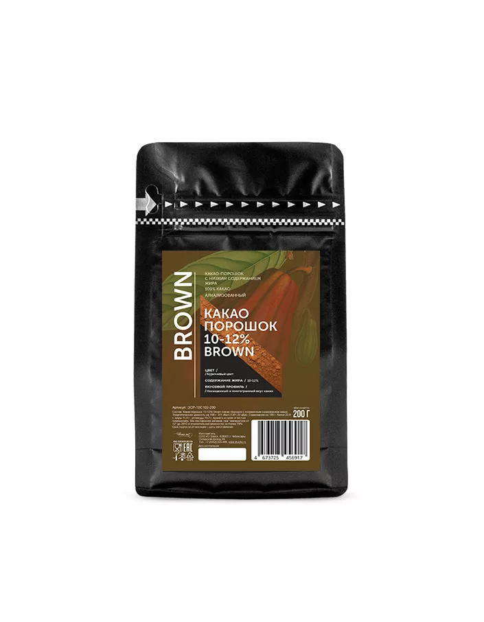 Какао порошок 10-12% Brown (0,2 кг)