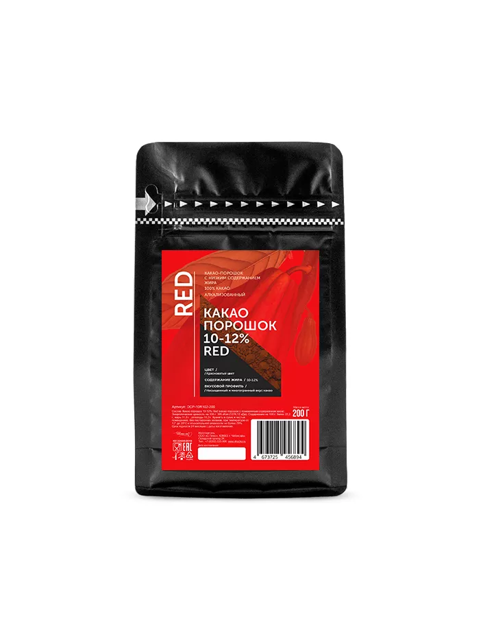 Какао порошок 10-12% Red (0,2 кг)