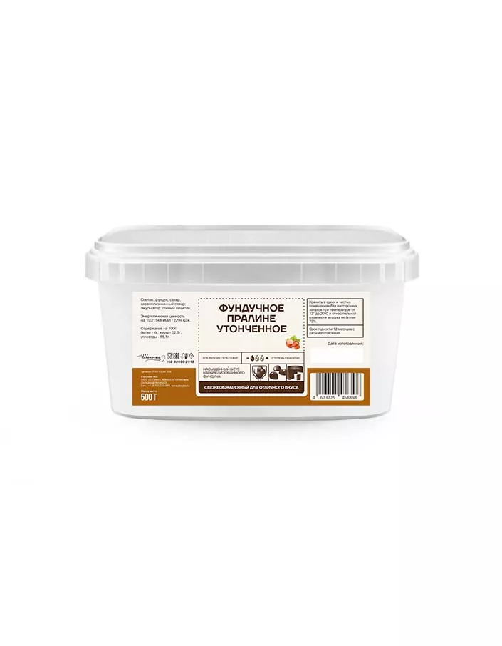 Фундучное пралине утонченное Fine Hazelnut Callebaut (0,5 кг)