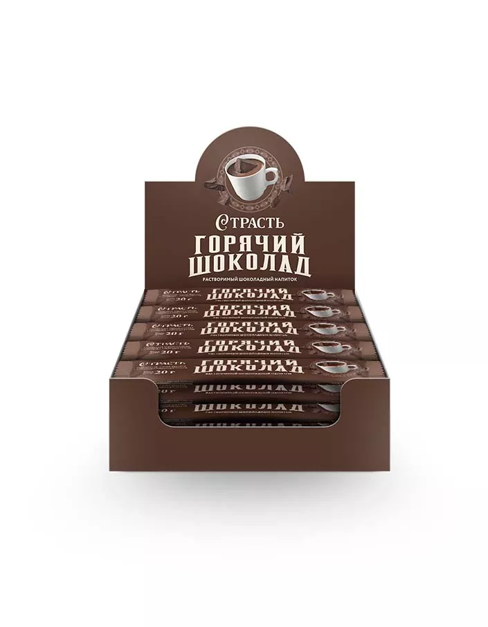 Горячий шоколад Страсть шоу-бокс 500г (20г*25шт)