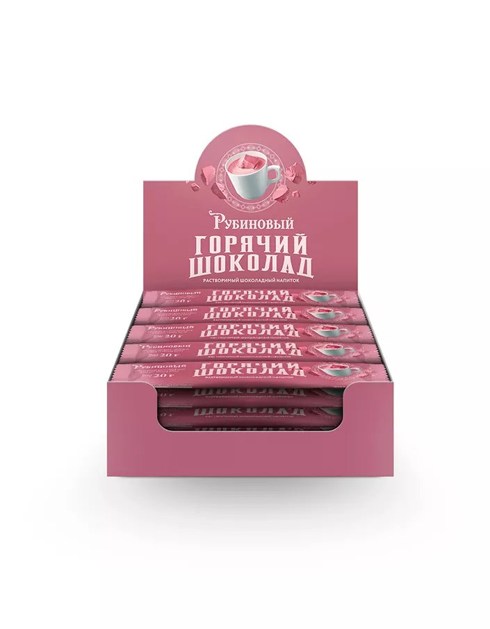 Горячий шоколад руби шоу-бокс 500г (20г*25шт)