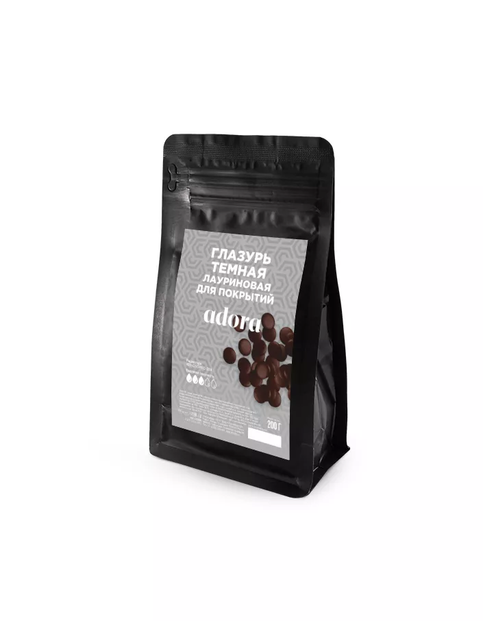Глазурь темная лауриновая для покрытий Chocovic Adora (0,2 кг)