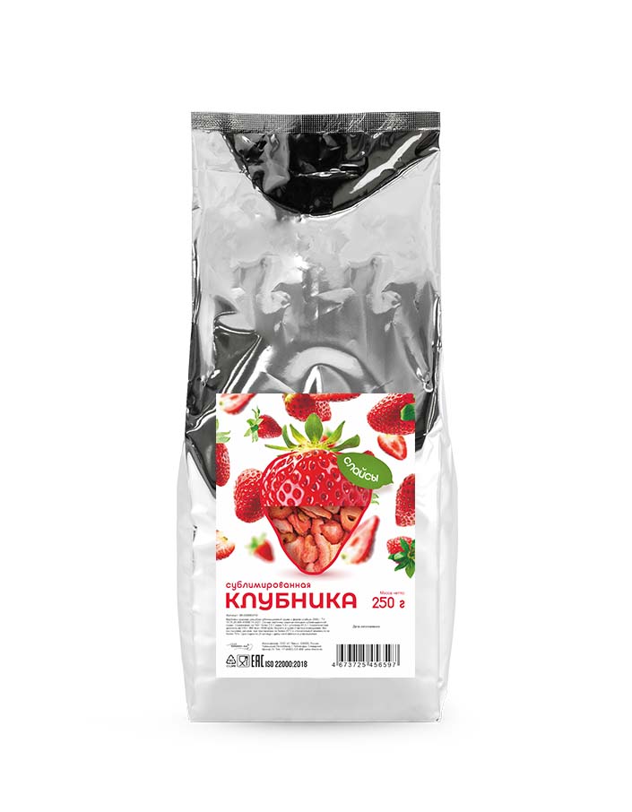 Клубника сублимированная слайс 250 г