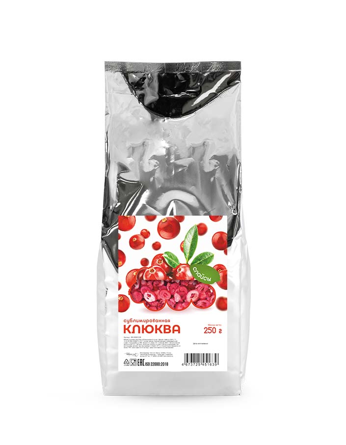 Клюква сублимированная слайс 250 г