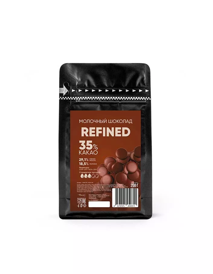 Шоколад молочный Sicao Refined 35,9% (0,2 кг)